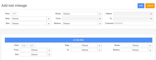Filter available in every log
